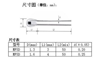 【單端玻璃NTC熱敏電阻 100K 1% 3950 (產品長度55MM-200MM)】價格,廠家,圖片,熱敏電阻器,東莞市星響電子科技-